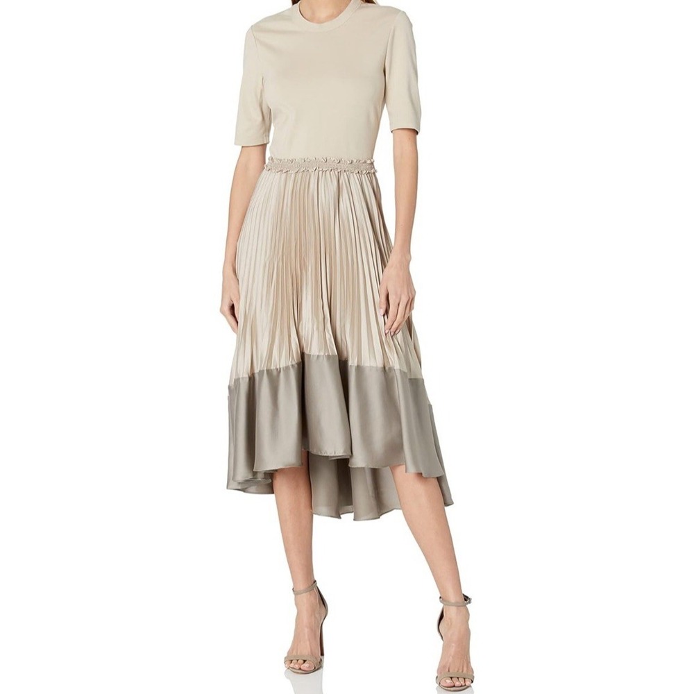 NWT Club Monaco Women's Pleated T-shirt Dress/Robe - Color Pale Rose - Size‎ 0